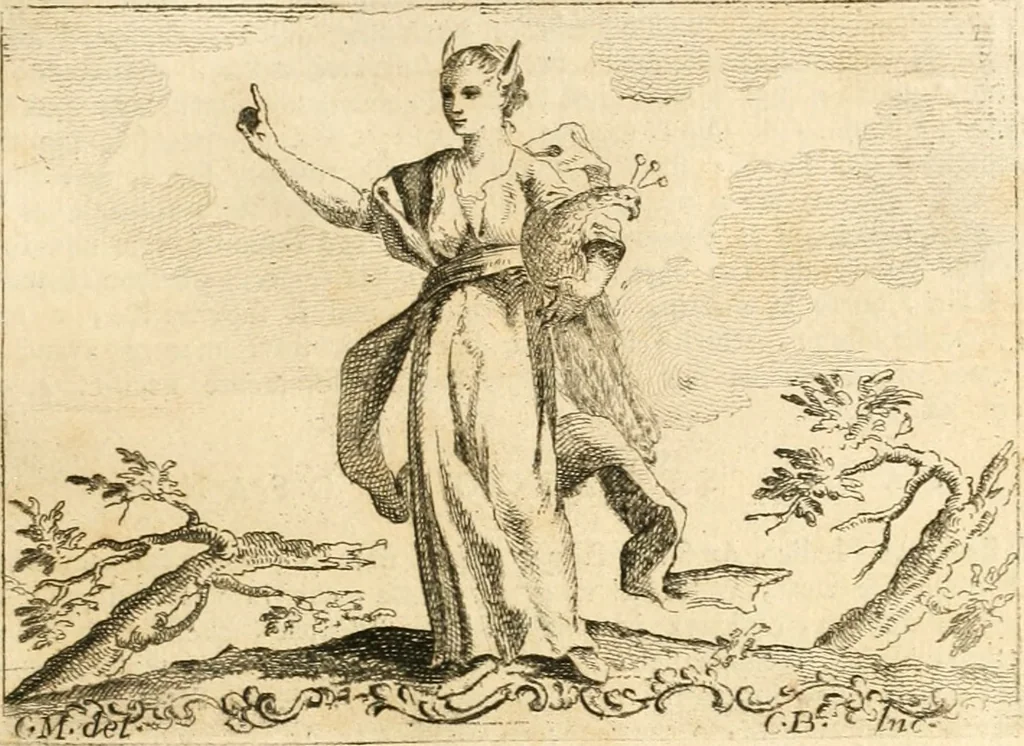 An illustration from Iconologia del cavaliere Cesare Ripa, perugino, 1764, leaf 218