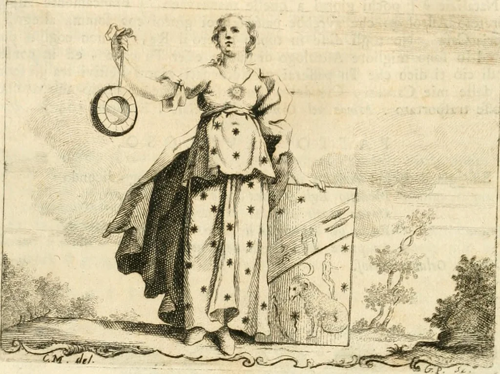 An illustration from Iconologia del cavaliere Cesare Ripa, perugino, 1764, leaf 231