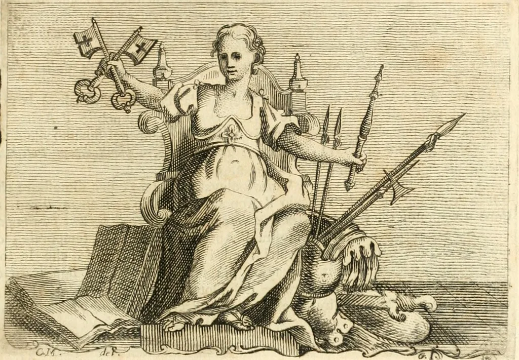 An illustration from Iconologia del cavaliere Cesare Ripa, perugino, 1764, leaf 246