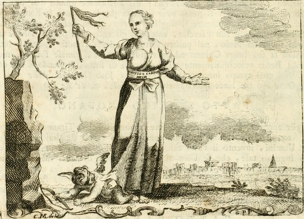 An illustration from Iconologia del cavaliere Cesare Ripa, perugino, 1764, leaf 387