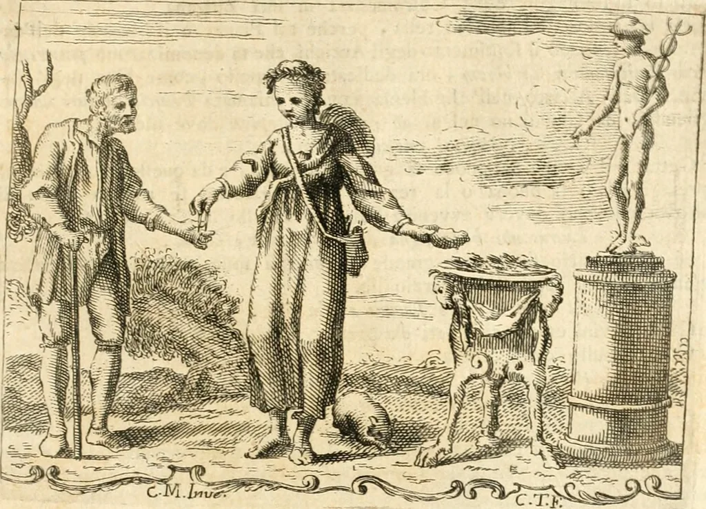 An illustration from Iconologia del cavaliere Cesare Ripa, perugino, 1764, leaf 404