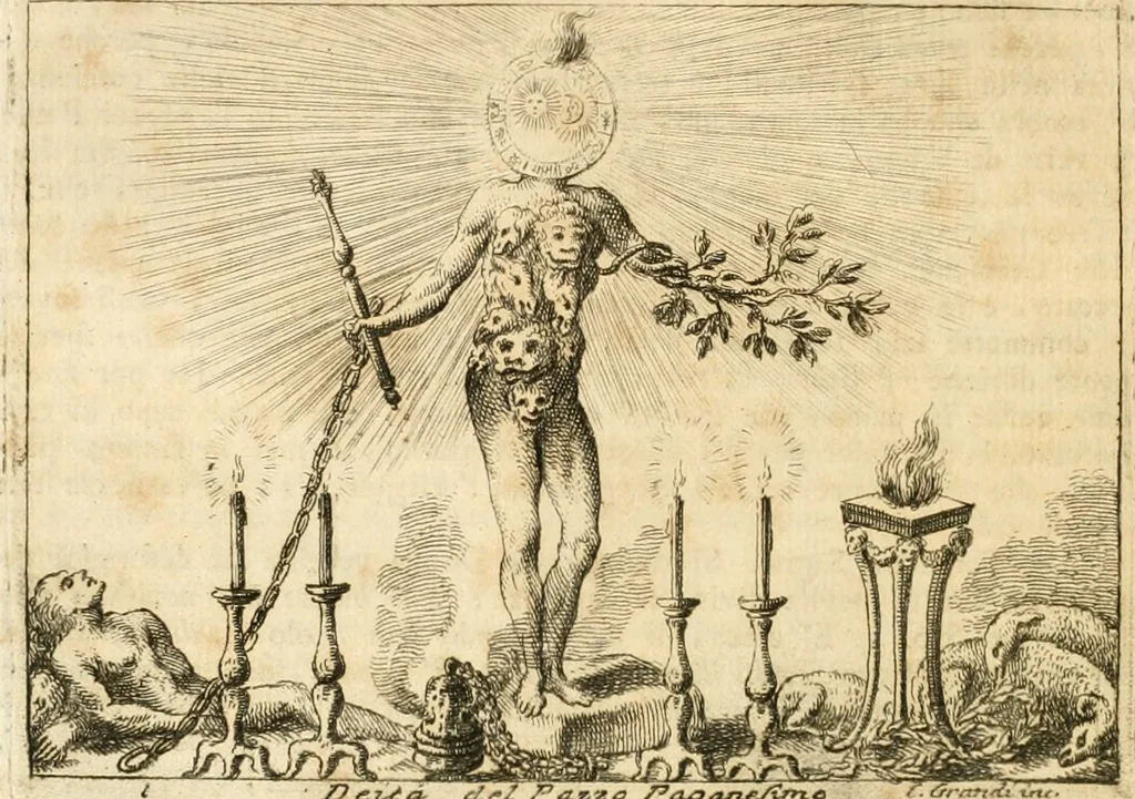 An illustration from Iconologia del cavaliere Cesare Ripa, perugino, 1764, leaf 171