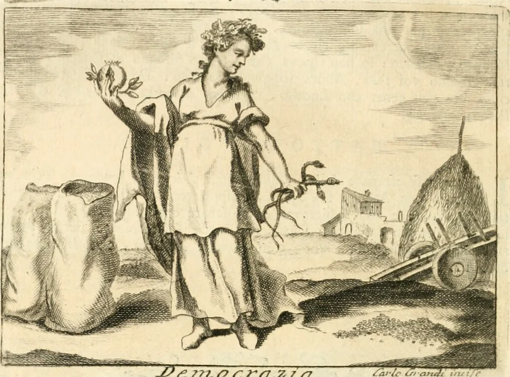 An illustration from Iconologia del cavaliere Cesare Ripa, perugino, 1764, leaf 185