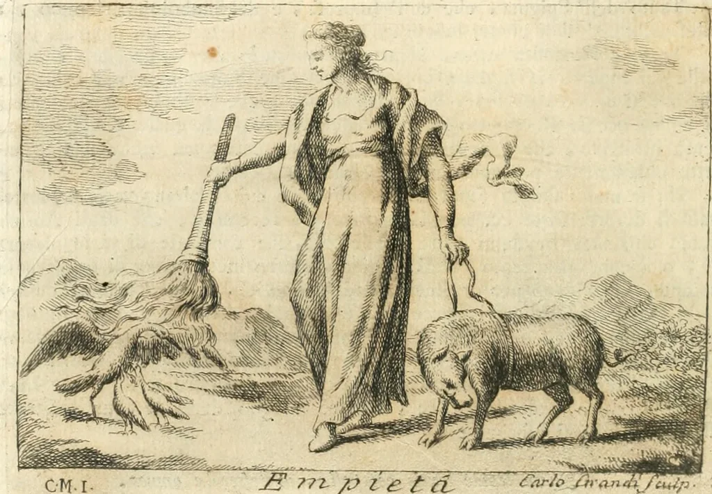 An illustration from Iconologia del cavaliere Cesare Ripa, perugino, 1764, leaf 333