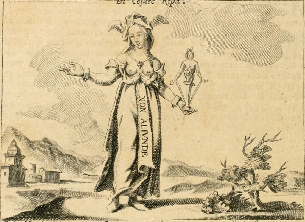 An illustration from Iconologia del cavaliere Cesare Ripa, perugino, 1764, leaf 315