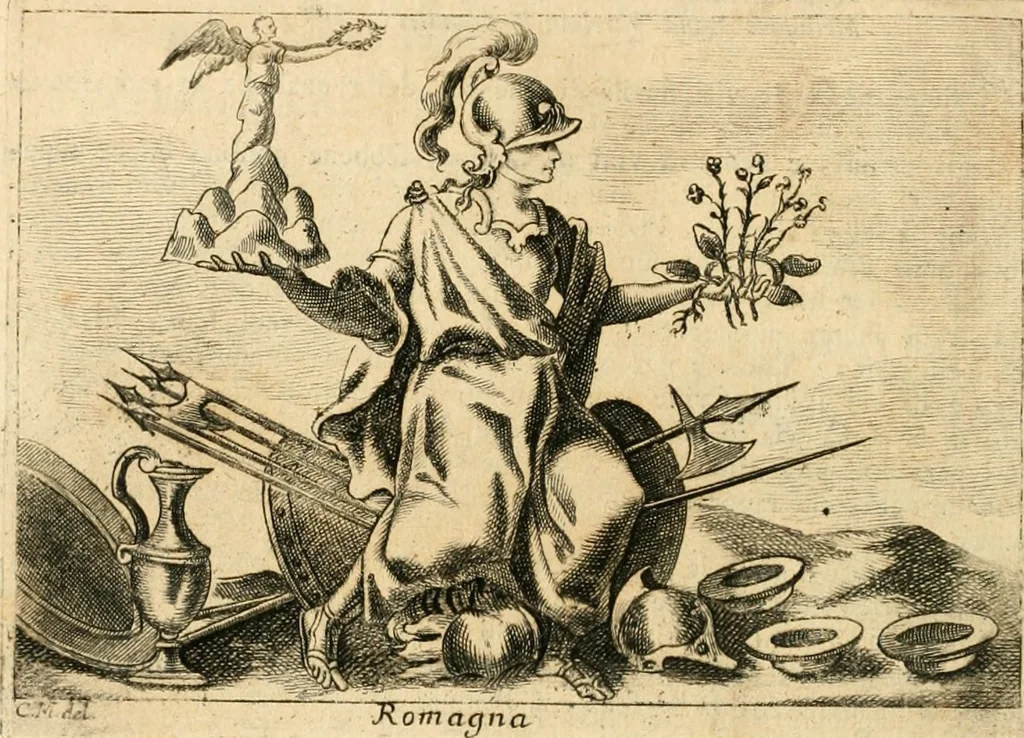 An illustration from Iconologia del cavaliere Cesare Ripa, perugino, 1764, leaf 407