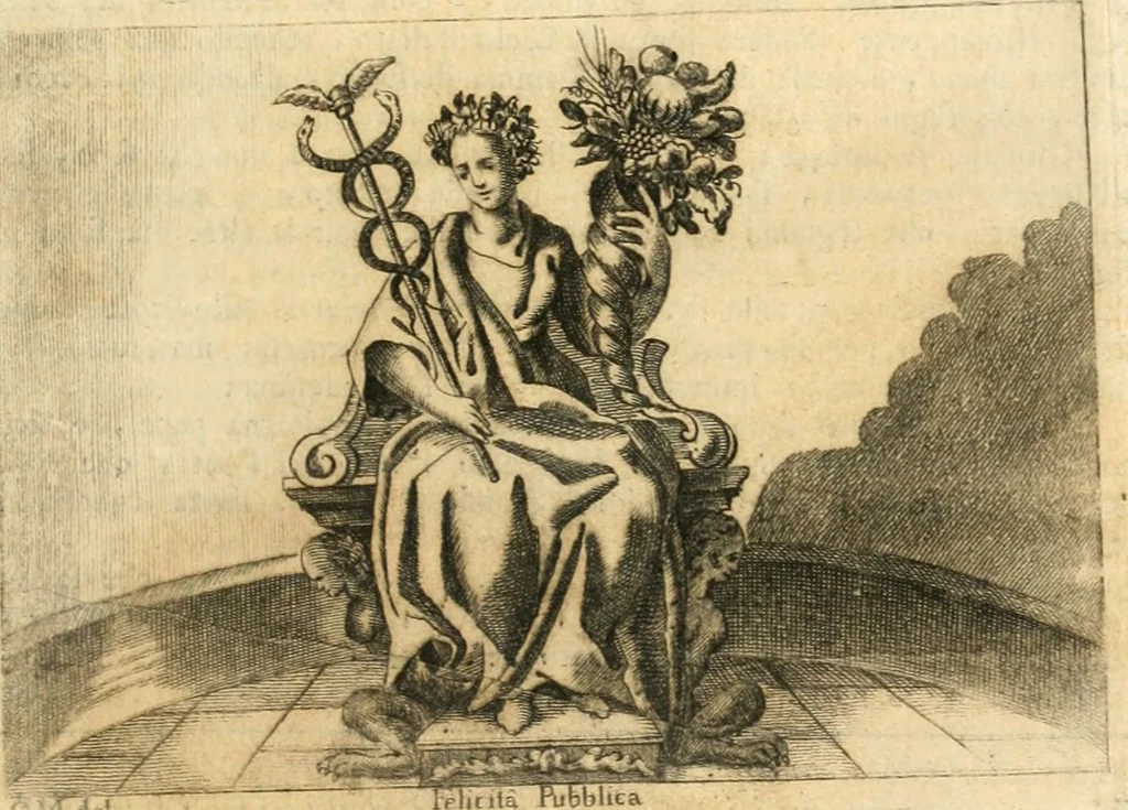 An illustration from Iconologia del cavaliere Cesare Ripa, perugino, 1764, leaf 66