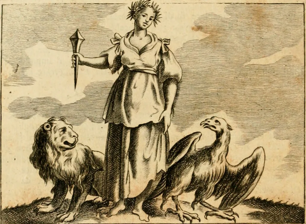 An illustration from Iconologia del cavaliere Cesare Ripa, perugino, 1764, leaf 101
