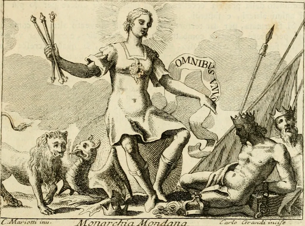 An illustration from Iconologia del cavaliere Cesare Ripa, perugino, 1764, leaf 160