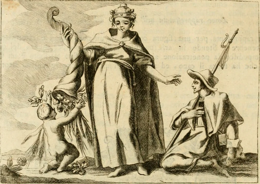 An illustration from Iconologia del cavaliere Cesare Ripa, perugino, 1764, leaf 323