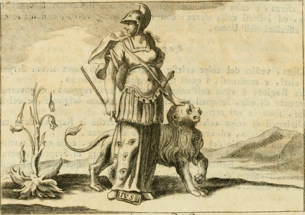 An illustration from Iconologia del cavaliere Cesare Ripa, perugino, 1764, leaf 11