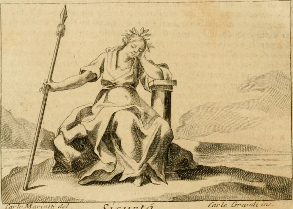An illustration from Iconologia del cavaliere Cesare Ripa, perugino, 1764, leaf 97