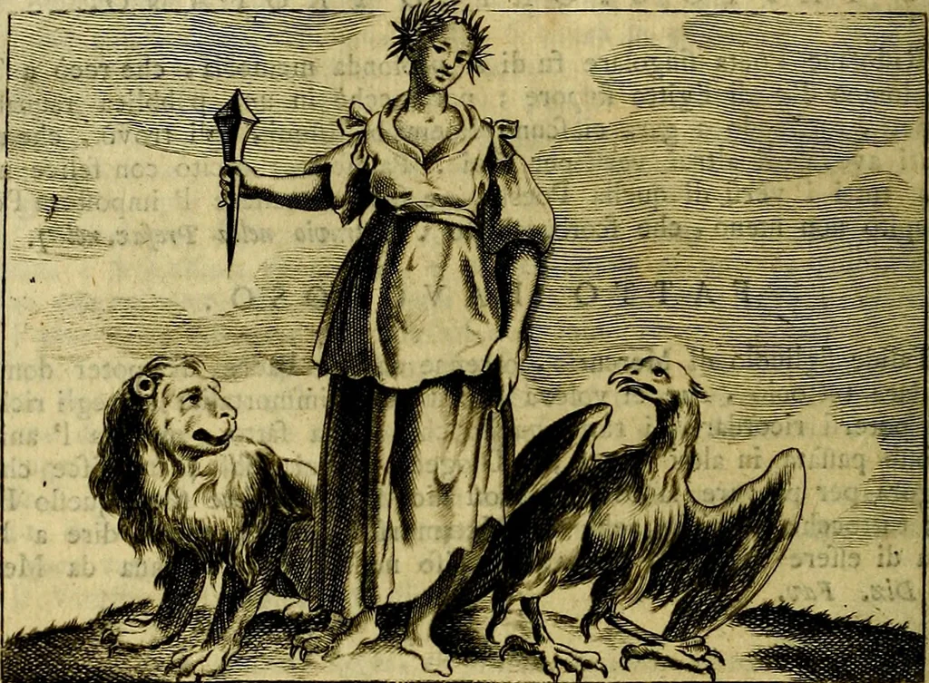 An illustration from Iconologia del cavaliere Cesare Ripa, perugino, 1764, leaf 101