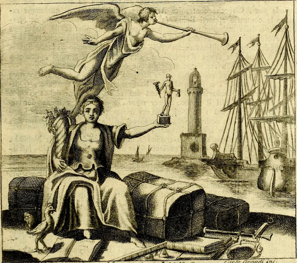 An illustration from Iconologia del cavaliere Cesare Ripa, perugino, 1764, leaf 104