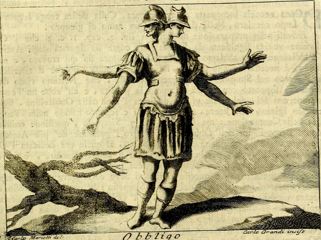 An illustration from Iconologia del cavaliere Cesare Ripa, perugino, 1764, leaf 254