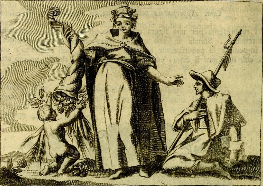 An illustration from Iconologia del cavaliere Cesare Ripa, perugino, 1764, leaf 323