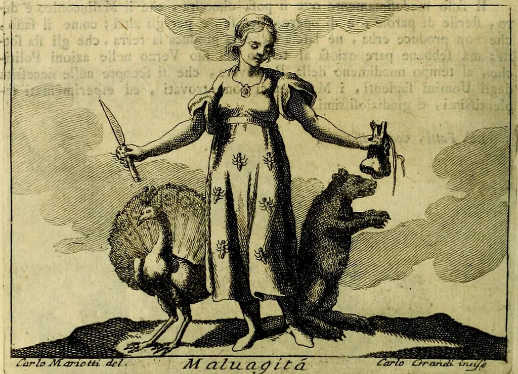 An illustration from Iconologia del cavaliere Cesare Ripa, perugino, 1764, leaf 79