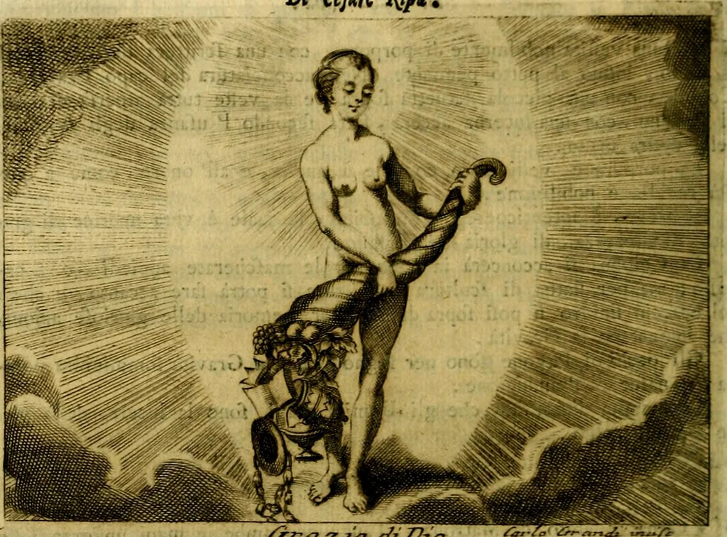 An illustration from Iconologia del cavaliere Cesare Ripa, perugino, 1764, leaf 235