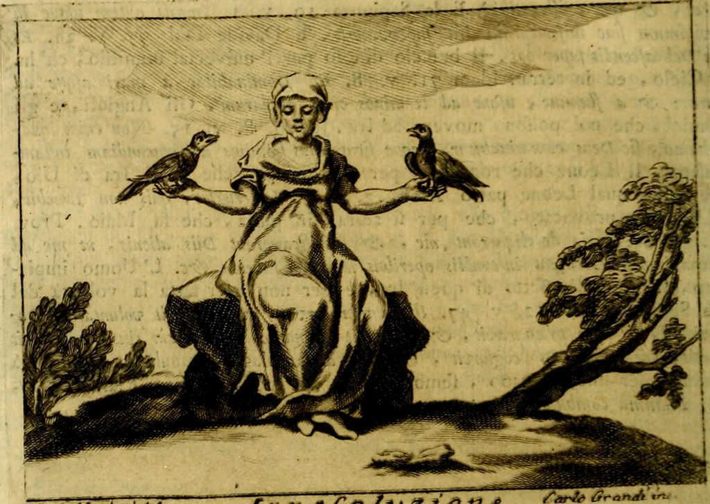 An illustration from Iconologia del cavaliere Cesare Ripa, perugino, 1764, leaf 343