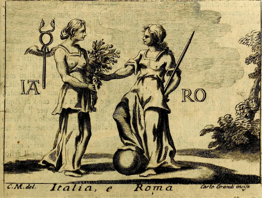 An illustration from Iconologia del cavaliere Cesare Ripa, perugino, 1764, leaf 354