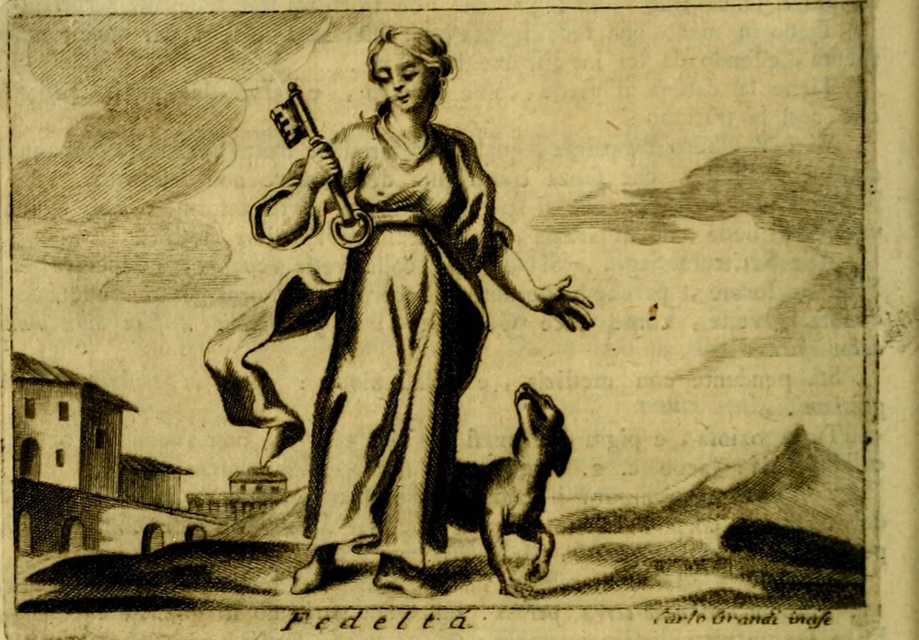 An illustration from Iconologia del cavaliere Cesare Ripa, perugino, 1764, leaf 63