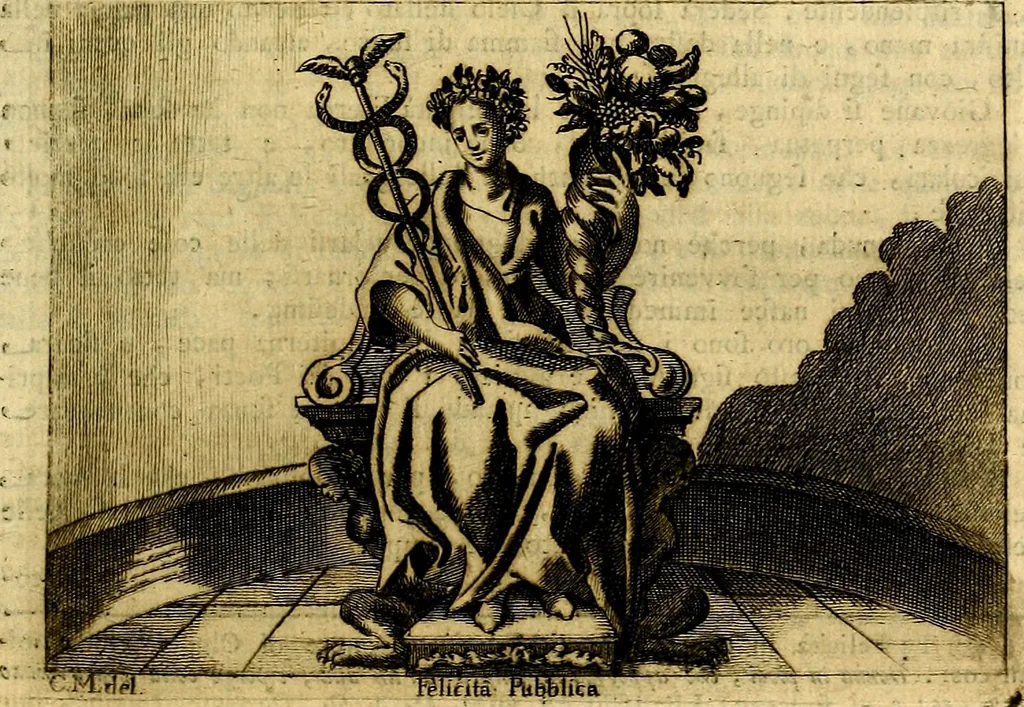 An illustration from Iconologia del cavaliere Cesare Ripa, perugino, 1764, leaf 66