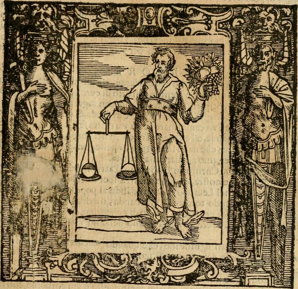An illustration from Iconologia di Cesare Ripa perugino, cavre. de sti. Mauritio, e Lazzaro : nella quale si descriuono diuerse imagini di virtù, vitij, affetti, passioni humane, arti, discipline, humori, elementi, corpi celesti, prouincie d'Italia, fiumi, tutte le parti del mondo, ed altere infinite materie : opera vtile ad oratori, predicatori, poeti, pittori, scultori, disegnatori, e ad ogni studioso .., 1613, leaf 228