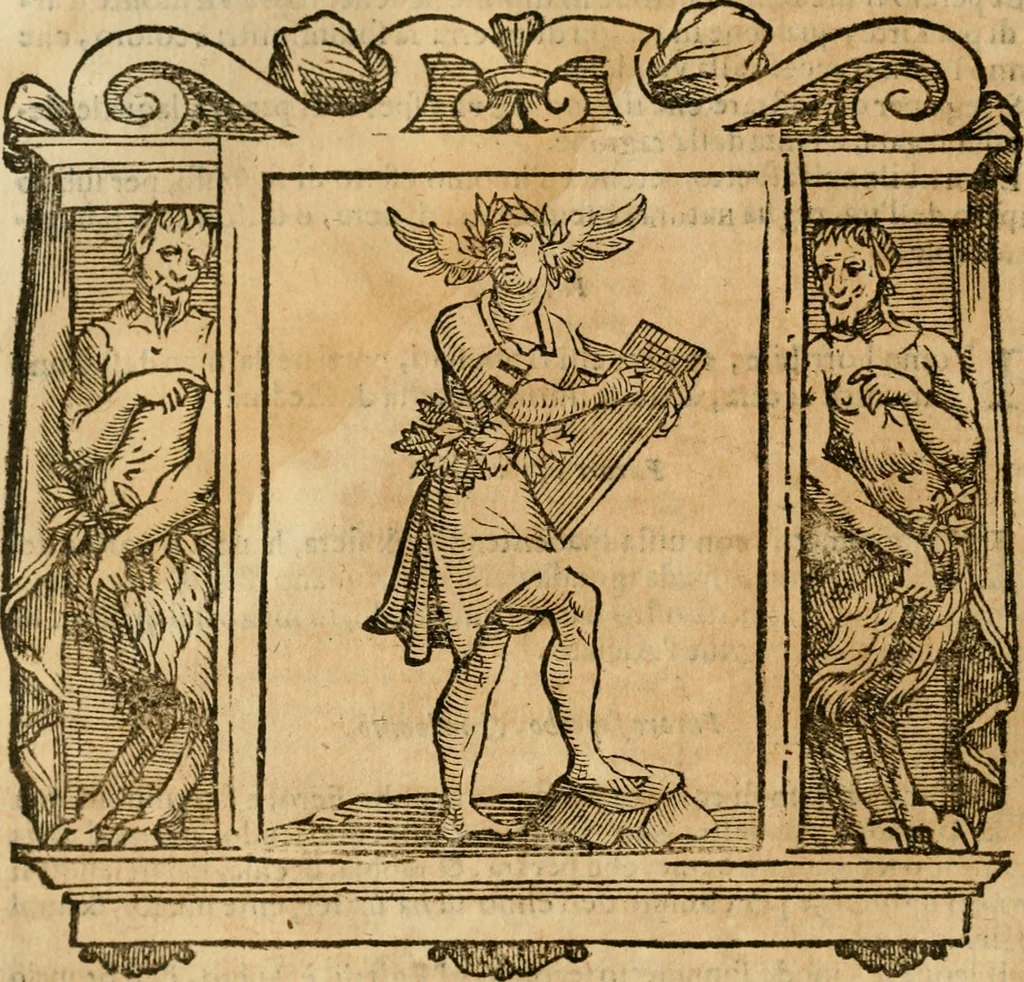An illustration from Iconologia di Cesare Ripa perugino, cavre. de sti. Mauritio, e Lazzaro : nella quale si descriuono diuerse imagini di virtù, vitij, affetti, passioni humane, arti, discipline, humori, elementi, corpi celesti, prouincie d'Italia, fiumi, tutte le parti del mondo, ed altere infinite materie : opera vtile ad oratori, predicatori, poeti, pittori, scultori, disegnatori, e ad ogni studioso .., 1613, leaf 273