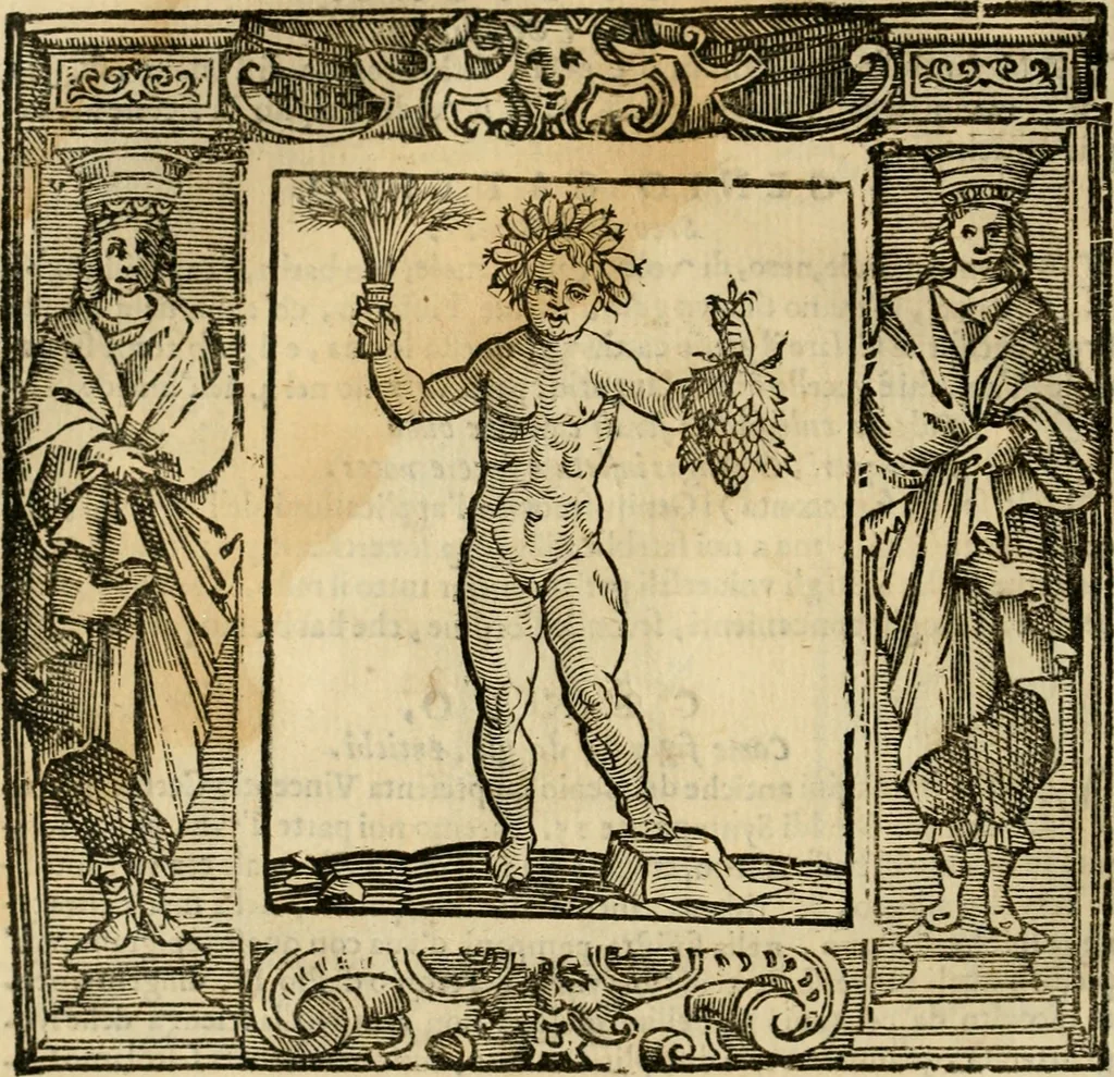 An illustration from Iconologia di Cesare Ripa perugino, cavre. de sti. Mauritio, e Lazzaro : nella quale si descriuono diuerse imagini di virtù, vitij, affetti, passioni humane, arti, discipline, humori, elementi, corpi celesti, prouincie d'Italia, fiumi, tutte le parti del mondo, ed altere infinite materie : opera vtile ad oratori, predicatori, poeti, pittori, scultori, disegnatori, e ad ogni studioso .., 1613, leaf 303