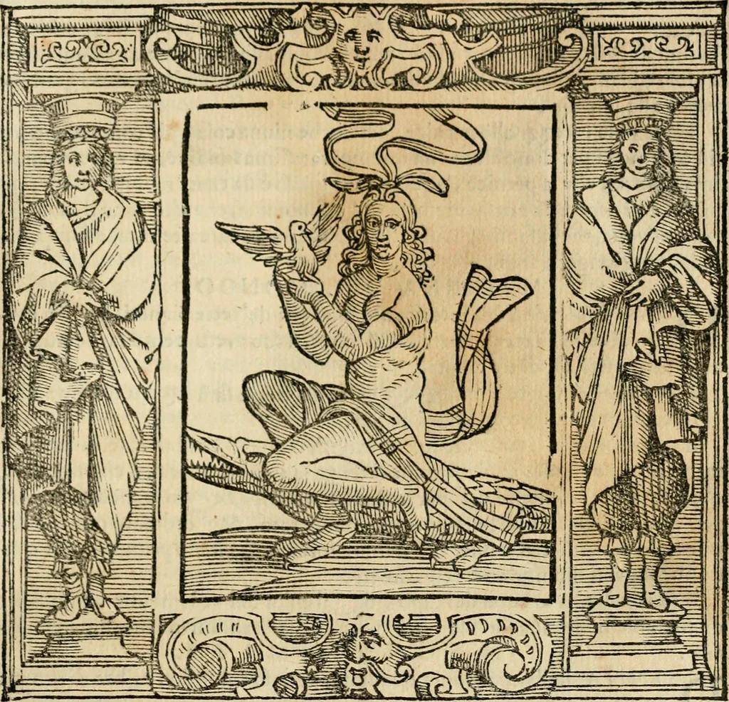 An illustration from Iconologia di Cesare Ripa perugino, cavre. de sti. Mauritio, e Lazzaro : nella quale si descriuono diuerse imagini di virtù, vitij, affetti, passioni humane, arti, discipline, humori, elementi, corpi celesti, prouincie d'Italia, fiumi, tutte le parti del mondo, ed altere infinite materie : opera vtile ad oratori, predicatori, poeti, pittori, scultori, disegnatori, e ad ogni studioso .., 1613, leaf 430