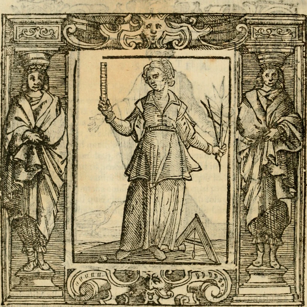 An illustration from Iconologia di Cesare Ripa perugino, cavre. de sti. Mauritio, e Lazzaro : nella quale si descriuono diuerse imagini di virtù, vitij, affetti, passioni humane, arti, discipline, humori, elementi, corpi celesti, prouincie d'Italia, fiumi, tutte le parti del mondo, ed altere infinite materie : opera vtile ad oratori, predicatori, poeti, pittori, scultori, disegnatori, e ad ogni studioso .., 1613, leaf 463