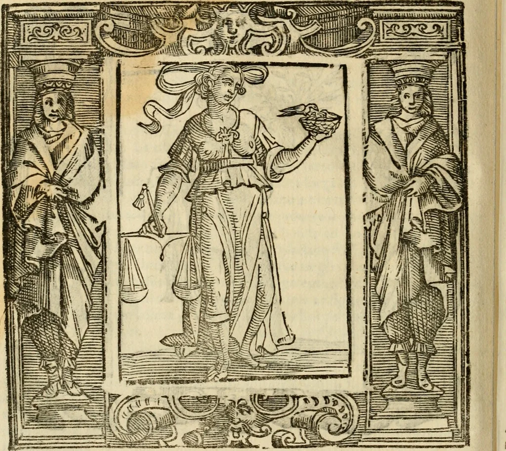 An illustration from Iconologia di Cesare Ripa perugino, cavre. de sti. Mauritio, e Lazzaro : nella quale si descriuono diuerse imagini di virtù, vitij, affetti, passioni humane, arti, discipline, humori, elementi, corpi celesti, prouincie d'Italia, fiumi, tutte le parti del mondo, ed altere infinite materie : opera vtile ad oratori, predicatori, poeti, pittori, scultori, disegnatori, e ad ogni studioso .., 1613, leaf 781