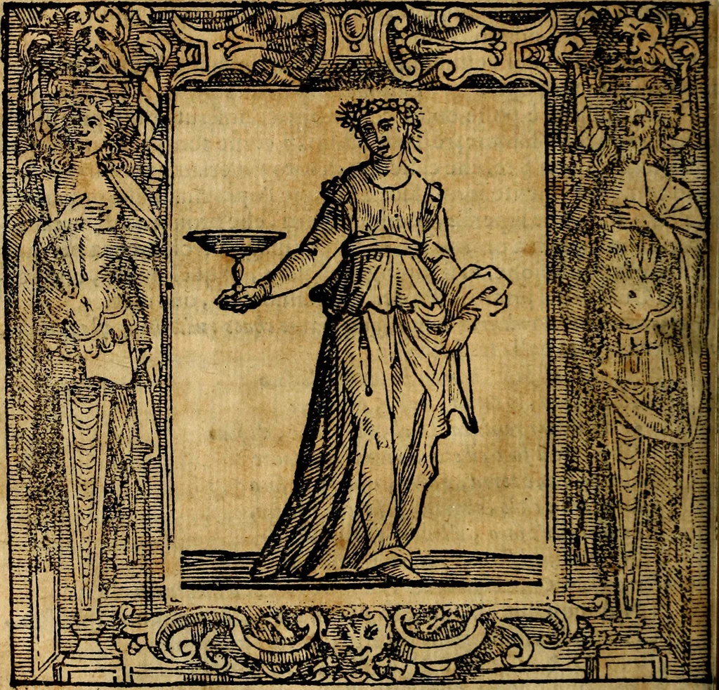 An illustration from Iconologia di Cesare Ripa Perugina ... Nella quale si descrivono diverse imagini di virtù, vitij, affetti, passioni humane, arti discipline, humori, elementi, corpi celesti, prouincie d'Italia, fiumi, tutte le parti del mondo, ed altre infinite materie. Opera utile ad oratori, predicatori, poeti pittori, sculptori, disegnatori, e ad ogni studioso, per inuentar concetti, emblemi, ed imprese, per diuisare qualsiuoglia appatato nuttiale, funerale, trionfale. Per rappresentar poemi drammatici, e per figurare co'suoi propij simboli ciò, che può cadere in pensiero humano. Ampliata ultimamente dallo stresso autore di CC. imagini, e erricchita di molti discorsi pieni di varia eruditione .., 1613, leaf 139