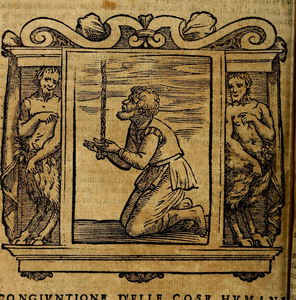 An illustration from Iconologia di Cesare Ripa Perugina ... Nella quale si descrivono diverse imagini di virtù, vitij, affetti, passioni humane, arti discipline, humori, elementi, corpi celesti, prouincie d'Italia, fiumi, tutte le parti del mondo, ed altre infinite materie. Opera utile ad oratori, predicatori, poeti pittori, sculptori, disegnatori, e ad ogni studioso, per inuentar concetti, emblemi, ed imprese, per diuisare qualsiuoglia appatato nuttiale, funerale, trionfale. Per rappresentar poemi drammatici, e per figurare co'suoi propij simboli ciò, che può cadere in pensiero humano. Ampliata ultimamente dallo stresso autore di CC. imagini, e erricchita di molti discorsi pieni di varia eruditione .., 1613, leaf 149