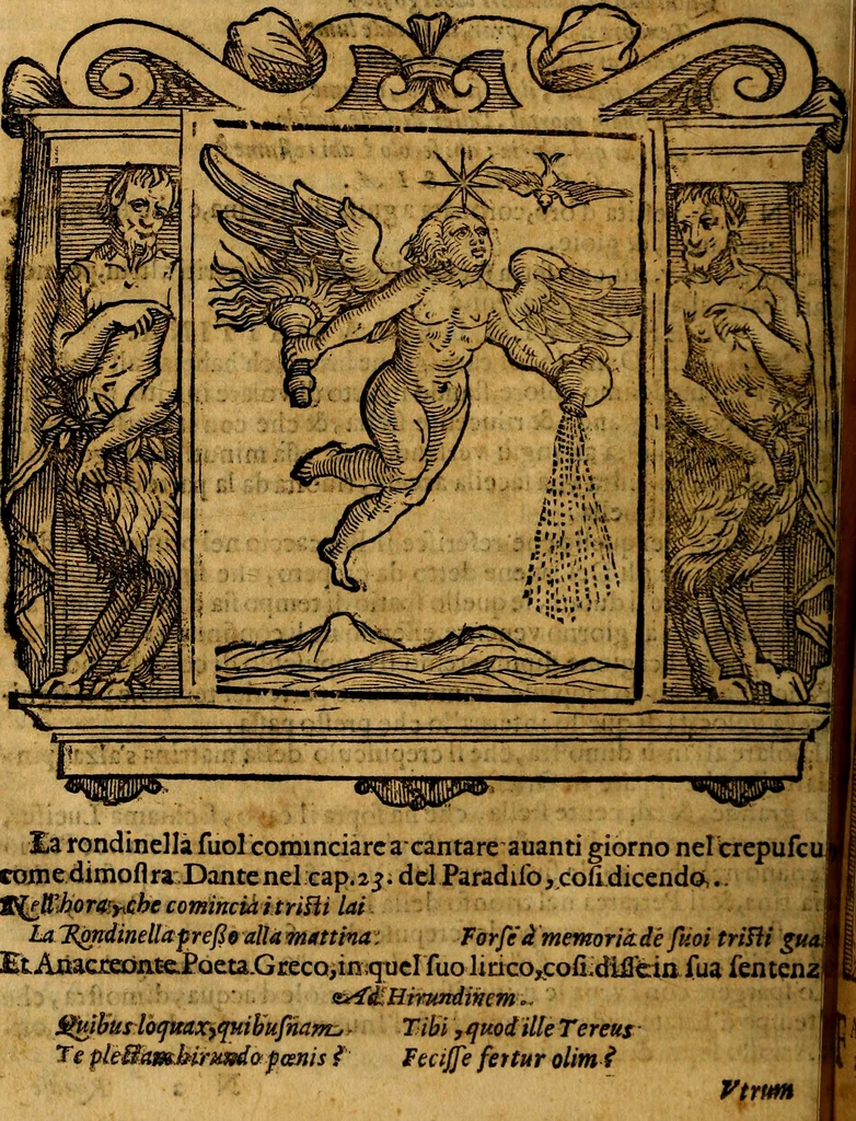 An illustration from Iconologia di Cesare Ripa Perugina ... Nella quale si descrivono diverse imagini di virtù, vitij, affetti, passioni humane, arti discipline, humori, elementi, corpi celesti, prouincie d'Italia, fiumi, tutte le parti del mondo, ed altre infinite materie. Opera utile ad oratori, predicatori, poeti pittori, sculptori, disegnatori, e ad ogni studioso, per inuentar concetti, emblemi, ed imprese, per diuisare qualsiuoglia appatato nuttiale, funerale, trionfale. Per rappresentar poemi drammatici, e per figurare co'suoi propij simboli ciò, che può cadere in pensiero humano. Ampliata ultimamente dallo stresso autore di CC. imagini, e erricchita di molti discorsi pieni di varia eruditione .., 1613, leaf 163