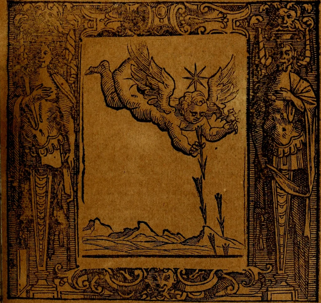 An illustration from Iconologia di Cesare Ripa Perugina ... Nella quale si descrivono diverse imagini di virtù, vitij, affetti, passioni humane, arti discipline, humori, elementi, corpi celesti, prouincie d'Italia, fiumi, tutte le parti del mondo, ed altre infinite materie. Opera utile ad oratori, predicatori, poeti pittori, sculptori, disegnatori, e ad ogni studioso, per inuentar concetti, emblemi, ed imprese, per diuisare qualsiuoglia appatato nuttiale, funerale, trionfale. Per rappresentar poemi drammatici, e per figurare co'suoi propij simboli ciò, che può cadere in pensiero humano. Ampliata ultimamente dallo stresso autore di CC. imagini, e erricchita di molti discorsi pieni di varia eruditione .., 1613, leaf 164