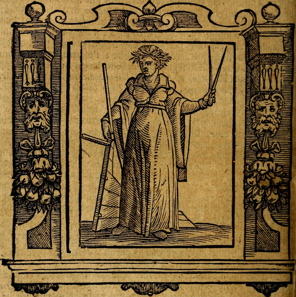 An illustration from Iconologia di Cesare Ripa Perugina ... Nella quale si descrivono diverse imagini di virtù, vitij, affetti, passioni humane, arti discipline, humori, elementi, corpi celesti, prouincie d'Italia, fiumi, tutte le parti del mondo, ed altre infinite materie. Opera utile ad oratori, predicatori, poeti pittori, sculptori, disegnatori, e ad ogni studioso, per inuentar concetti, emblemi, ed imprese, per diuisare qualsiuoglia appatato nuttiale, funerale, trionfale. Per rappresentar poemi drammatici, e per figurare co'suoi propij simboli ciò, che può cadere in pensiero humano. Ampliata ultimamente dallo stresso autore di CC. imagini, e erricchita di molti discorsi pieni di varia eruditione .., 1613, leaf 215