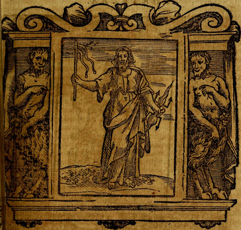 An illustration from Iconologia di Cesare Ripa Perugina ... Nella quale si descrivono diverse imagini di virtù, vitij, affetti, passioni humane, arti discipline, humori, elementi, corpi celesti, prouincie d'Italia, fiumi, tutte le parti del mondo, ed altre infinite materie. Opera utile ad oratori, predicatori, poeti pittori, sculptori, disegnatori, e ad ogni studioso, per inuentar concetti, emblemi, ed imprese, per diuisare qualsiuoglia appatato nuttiale, funerale, trionfale. Per rappresentar poemi drammatici, e per figurare co'suoi propij simboli ciò, che può cadere in pensiero humano. Ampliata ultimamente dallo stresso autore di CC. imagini, e erricchita di molti discorsi pieni di varia eruditione .., 1613, leaf 262