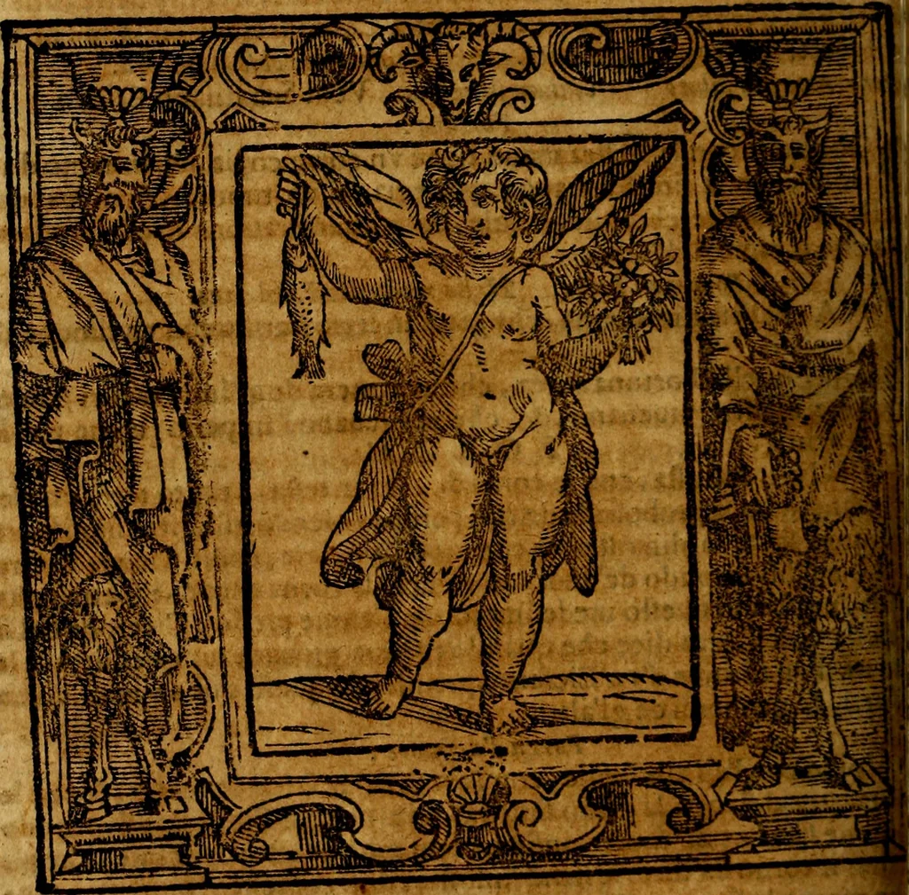 An illustration from Iconologia di Cesare Ripa Perugina ... Nella quale si descrivono diverse imagini di virtù, vitij, affetti, passioni humane, arti discipline, humori, elementi, corpi celesti, prouincie d'Italia, fiumi, tutte le parti del mondo, ed altre infinite materie. Opera utile ad oratori, predicatori, poeti pittori, sculptori, disegnatori, e ad ogni studioso, per inuentar concetti, emblemi, ed imprese, per diuisare qualsiuoglia appatato nuttiale, funerale, trionfale. Per rappresentar poemi drammatici, e per figurare co'suoi propij simboli ciò, che può cadere in pensiero humano. Ampliata ultimamente dallo stresso autore di CC. imagini, e erricchita di molti discorsi pieni di varia eruditione .., 1613, leaf 267