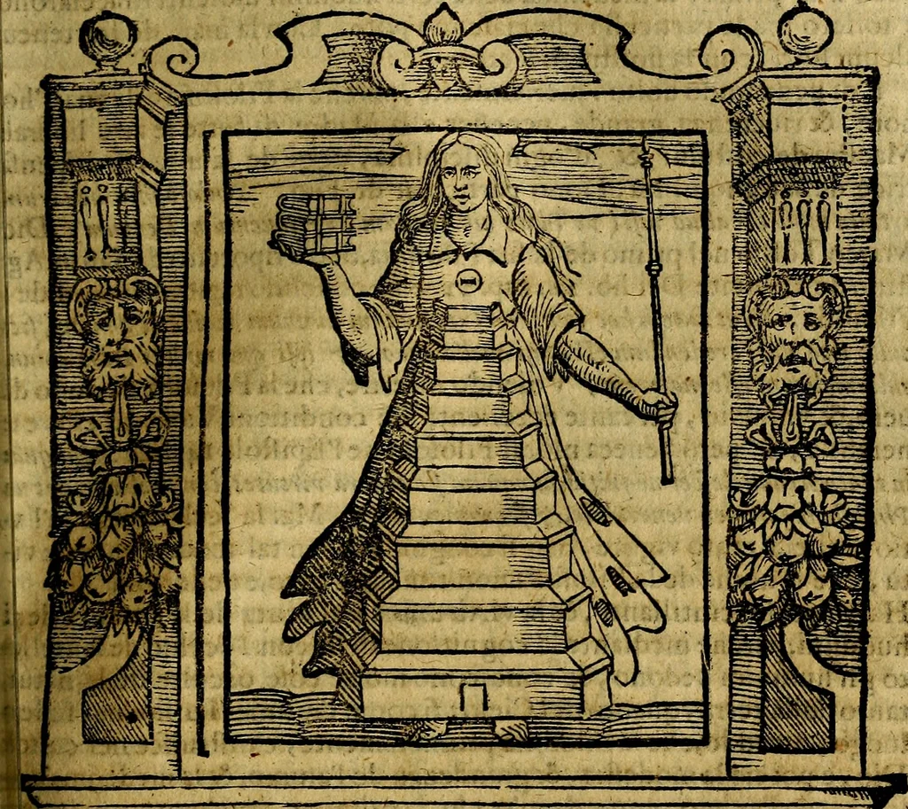 An illustration from Iconologia di Cesare Ripa Perugina ... Nella quale si descrivono diverse imagini di virtù, vitij, affetti, passioni humane, arti discipline, humori, elementi, corpi celesti, prouincie d'Italia, fiumi, tutte le parti del mondo, ed altre infinite materie. Opera utile ad oratori, predicatori, poeti pittori, sculptori, disegnatori, e ad ogni studioso, per inuentar concetti, emblemi, ed imprese, per diuisare qualsiuoglia appatato nuttiale, funerale, trionfale. Per rappresentar poemi drammatici, e per figurare co'suoi propij simboli ciò, che può cadere in pensiero humano. Ampliata ultimamente dallo stresso autore di CC. imagini, e erricchita di molti discorsi pieni di varia eruditione .., 1613, leaf 282