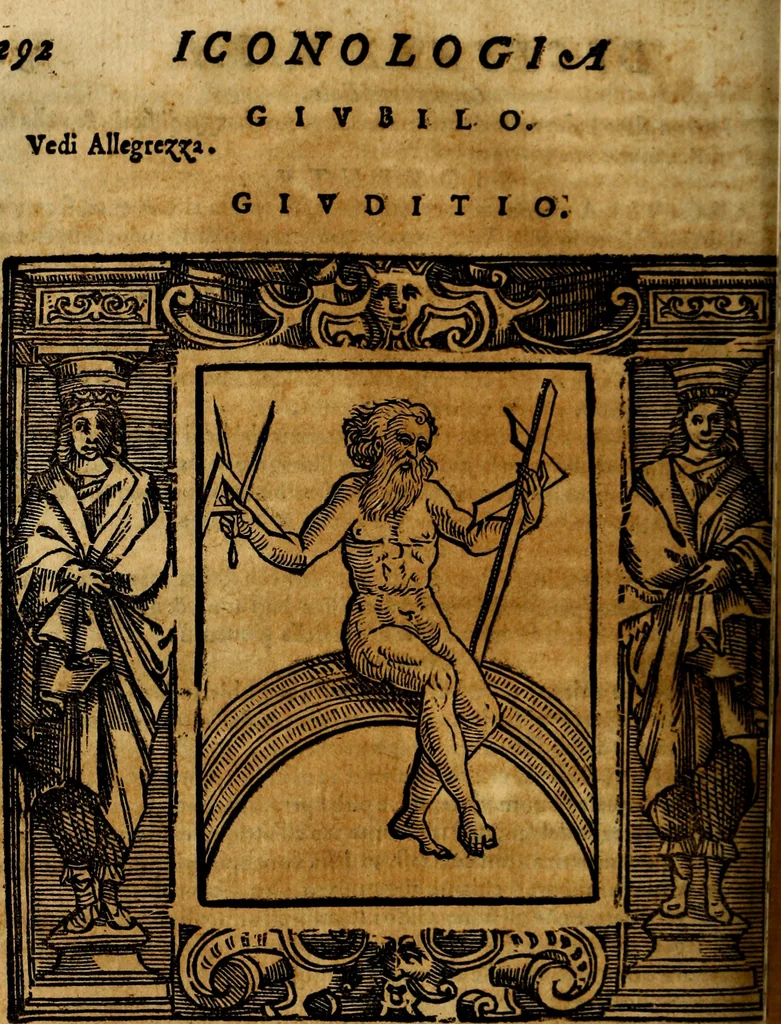 An illustration from Iconologia di Cesare Ripa Perugina ... Nella quale si descrivono diverse imagini di virtù, vitij, affetti, passioni humane, arti discipline, humori, elementi, corpi celesti, prouincie d'Italia, fiumi, tutte le parti del mondo, ed altre infinite materie. Opera utile ad oratori, predicatori, poeti pittori, sculptori, disegnatori, e ad ogni studioso, per inuentar concetti, emblemi, ed imprese, per diuisare qualsiuoglia appatato nuttiale, funerale, trionfale. Per rappresentar poemi drammatici, e per figurare co'suoi propij simboli ciò, che può cadere in pensiero humano. Ampliata ultimamente dallo stresso autore di CC. imagini, e erricchita di molti discorsi pieni di varia eruditione .., 1613, leaf 307