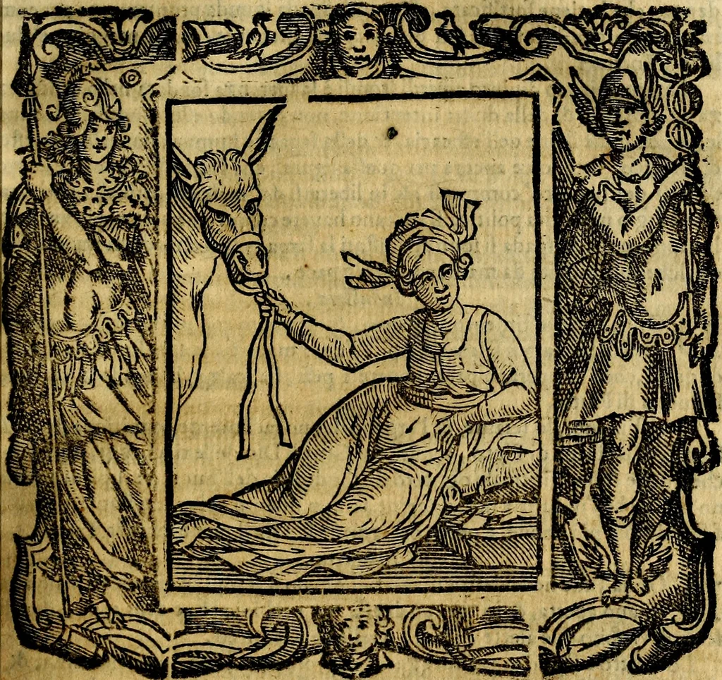 An illustration from Iconologia di Cesare Ripa Perugina ... Nella quale si descrivono diverse imagini di virtù, vitij, affetti, passioni humane, arti discipline, humori, elementi, corpi celesti, prouincie d'Italia, fiumi, tutte le parti del mondo, ed altre infinite materie. Opera utile ad oratori, predicatori, poeti pittori, sculptori, disegnatori, e ad ogni studioso, per inuentar concetti, emblemi, ed imprese, per diuisare qualsiuoglia appatato nuttiale, funerale, trionfale. Per rappresentar poemi drammatici, e per figurare co'suoi propij simboli ciò, che può cadere in pensiero humano. Ampliata ultimamente dallo stresso autore di CC. imagini, e erricchita di molti discorsi pieni di varia eruditione .., 1613, leaf 348