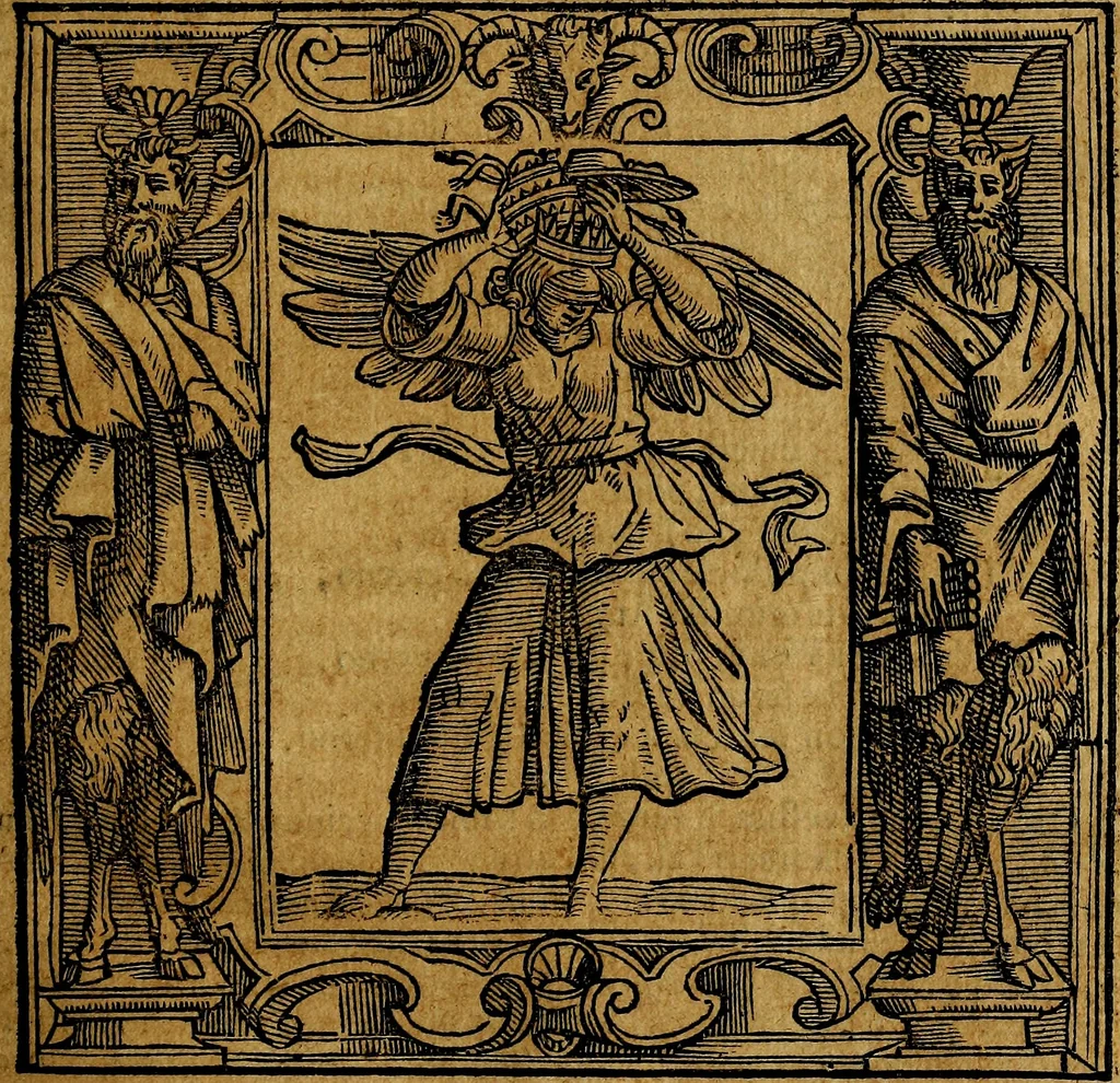 An illustration from Iconologia di Cesare Ripa Perugina ... Nella quale si descrivono diverse imagini di virtù, vitij, affetti, passioni humane, arti discipline, humori, elementi, corpi celesti, prouincie d'Italia, fiumi, tutte le parti del mondo, ed altre infinite materie. Opera utile ad oratori, predicatori, poeti pittori, sculptori, disegnatori, e ad ogni studioso, per inuentar concetti, emblemi, ed imprese, per diuisare qualsiuoglia appatato nuttiale, funerale, trionfale. Per rappresentar poemi drammatici, e per figurare co'suoi propij simboli ciò, che può cadere in pensiero humano. Ampliata ultimamente dallo stresso autore di CC. imagini, e erricchita di molti discorsi pieni di varia eruditione .., 1613, leaf 36