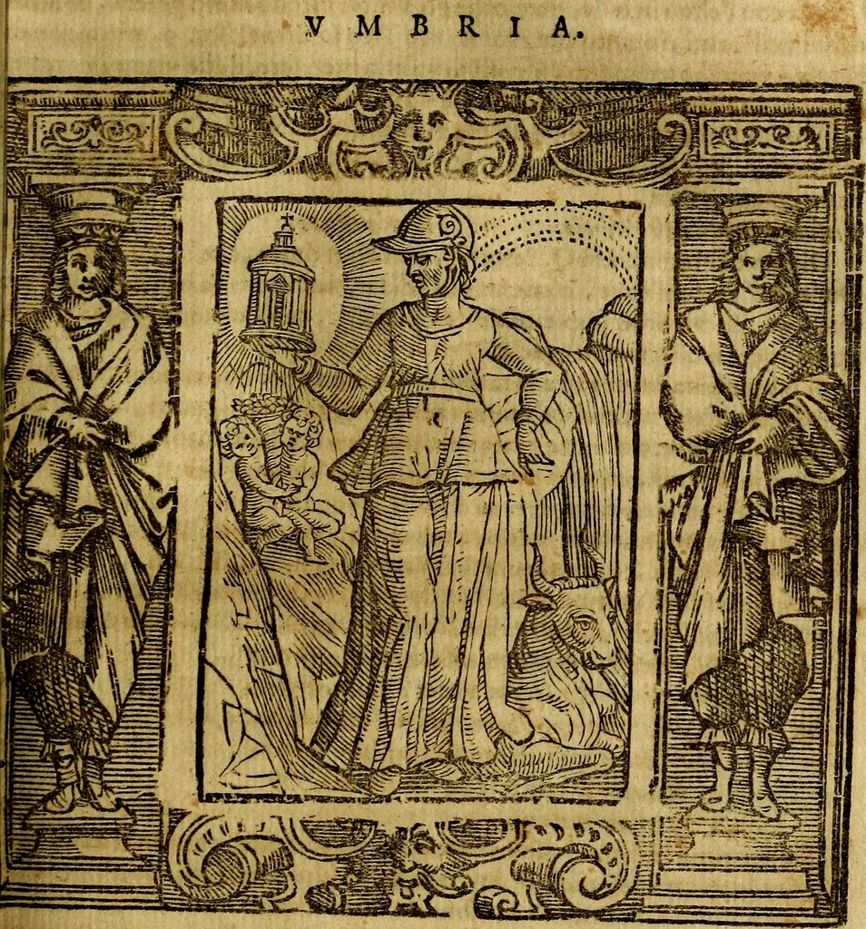 An illustration from Iconologia di Cesare Ripa Perugina ... Nella quale si descrivono diverse imagini di virtù, vitij, affetti, passioni humane, arti discipline, humori, elementi, corpi celesti, prouincie d'Italia, fiumi, tutte le parti del mondo, ed altre infinite materie. Opera utile ad oratori, predicatori, poeti pittori, sculptori, disegnatori, e ad ogni studioso, per inuentar concetti, emblemi, ed imprese, per diuisare qualsiuoglia appatato nuttiale, funerale, trionfale. Per rappresentar poemi drammatici, e per figurare co'suoi propij simboli ciò, che può cadere in pensiero humano. Ampliata ultimamente dallo stresso autore di CC. imagini, e erricchita di molti discorsi pieni di varia eruditione .., 1613, leaf 382