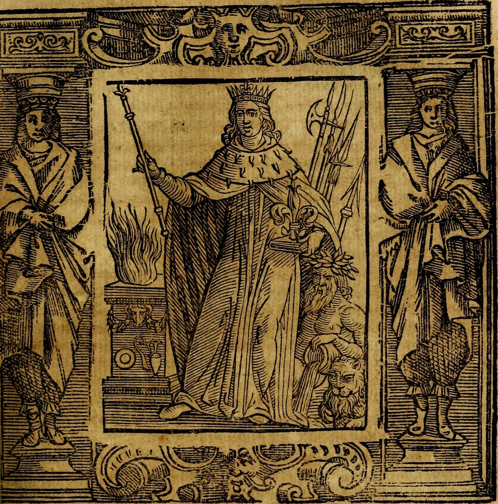 An illustration from Iconologia di Cesare Ripa Perugina ... Nella quale si descrivono diverse imagini di virtù, vitij, affetti, passioni humane, arti discipline, humori, elementi, corpi celesti, prouincie d'Italia, fiumi, tutte le parti del mondo, ed altre infinite materie. Opera utile ad oratori, predicatori, poeti pittori, sculptori, disegnatori, e ad ogni studioso, per inuentar concetti, emblemi, ed imprese, per diuisare qualsiuoglia appatato nuttiale, funerale, trionfale. Per rappresentar poemi drammatici, e per figurare co'suoi propij simboli ciò, che può cadere in pensiero humano. Ampliata ultimamente dallo stresso autore di CC. imagini, e erricchita di molti discorsi pieni di varia eruditione .., 1613, leaf 384