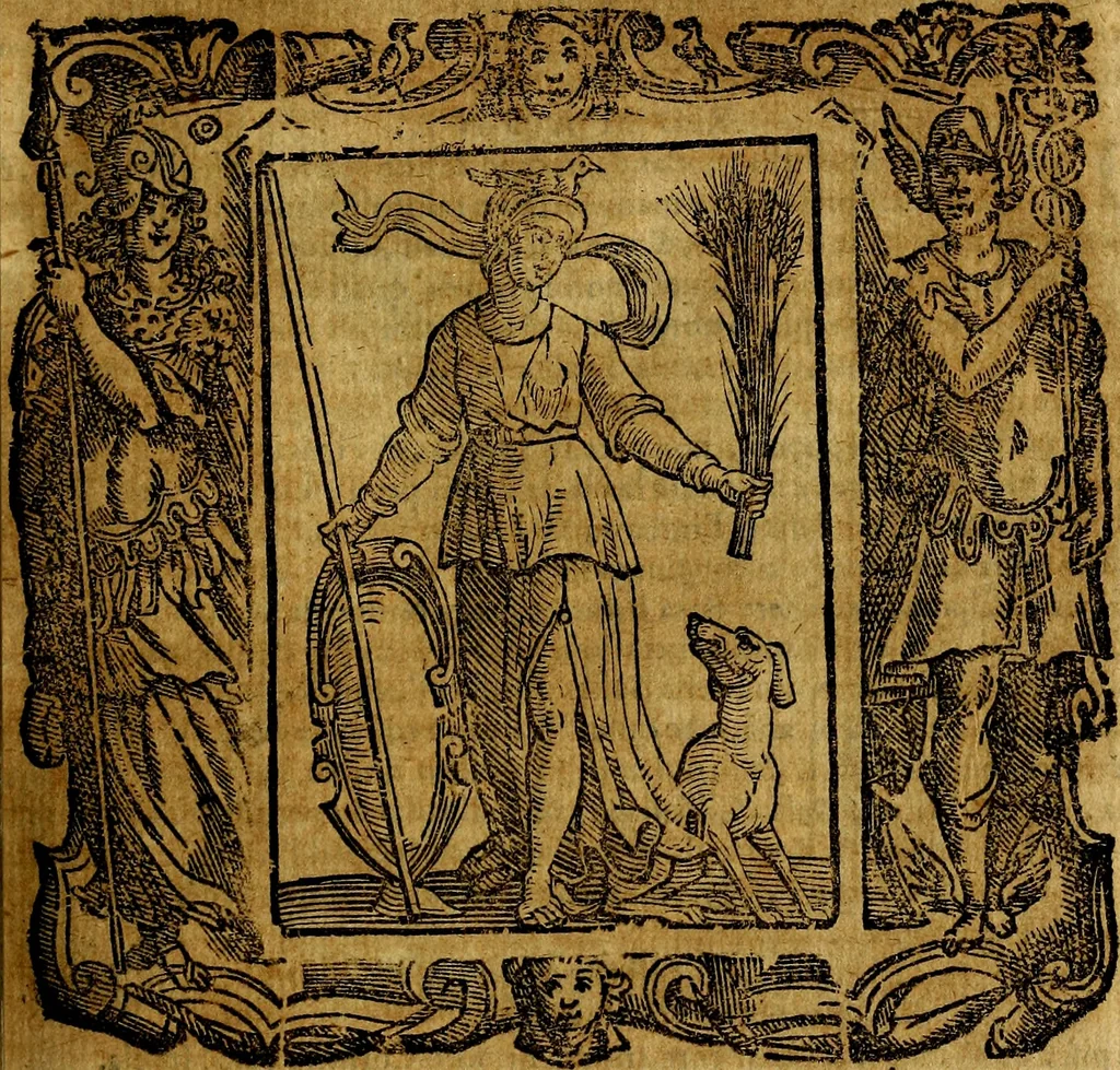 An illustration from Iconologia di Cesare Ripa Perugina ... Nella quale si descrivono diverse imagini di virtù, vitij, affetti, passioni humane, arti discipline, humori, elementi, corpi celesti, prouincie d'Italia, fiumi, tutte le parti del mondo, ed altre infinite materie. Opera utile ad oratori, predicatori, poeti pittori, sculptori, disegnatori, e ad ogni studioso, per inuentar concetti, emblemi, ed imprese, per diuisare qualsiuoglia appatato nuttiale, funerale, trionfale. Per rappresentar poemi drammatici, e per figurare co'suoi propij simboli ciò, che può cadere in pensiero humano. Ampliata ultimamente dallo stresso autore di CC. imagini, e erricchita di molti discorsi pieni di varia eruditione .., 1613, leaf 396