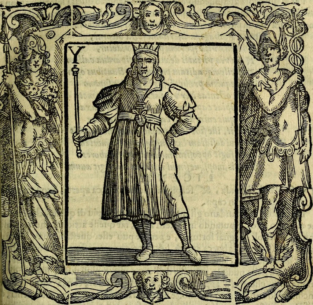 An illustration from Iconologia di Cesare Ripa Perugina ... Nella quale si descrivono diverse imagini di virtù, vitij, affetti, passioni humane, arti discipline, humori, elementi, corpi celesti, prouincie d'Italia, fiumi, tutte le parti del mondo, ed altre infinite materie. Opera utile ad oratori, predicatori, poeti pittori, sculptori, disegnatori, e ad ogni studioso, per inuentar concetti, emblemi, ed imprese, per diuisare qualsiuoglia appatato nuttiale, funerale, trionfale. Per rappresentar poemi drammatici, e per figurare co'suoi propij simboli ciò, che può cadere in pensiero humano. Ampliata ultimamente dallo stresso autore di CC. imagini, e erricchita di molti discorsi pieni di varia eruditione .., 1613, leaf 426