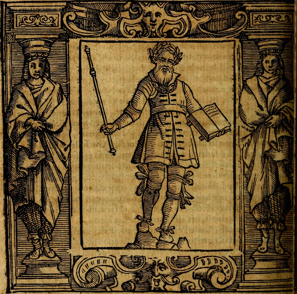 An illustration from Iconologia di Cesare Ripa Perugina ... Nella quale si descrivono diverse imagini di virtù, vitij, affetti, passioni humane, arti discipline, humori, elementi, corpi celesti, prouincie d'Italia, fiumi, tutte le parti del mondo, ed altre infinite materie. Opera utile ad oratori, predicatori, poeti pittori, sculptori, disegnatori, e ad ogni studioso, per inuentar concetti, emblemi, ed imprese, per diuisare qualsiuoglia appatato nuttiale, funerale, trionfale. Per rappresentar poemi drammatici, e per figurare co'suoi propij simboli ciò, che può cadere in pensiero humano. Ampliata ultimamente dallo stresso autore di CC. imagini, e erricchita di molti discorsi pieni di varia eruditione .., 1613, leaf 447