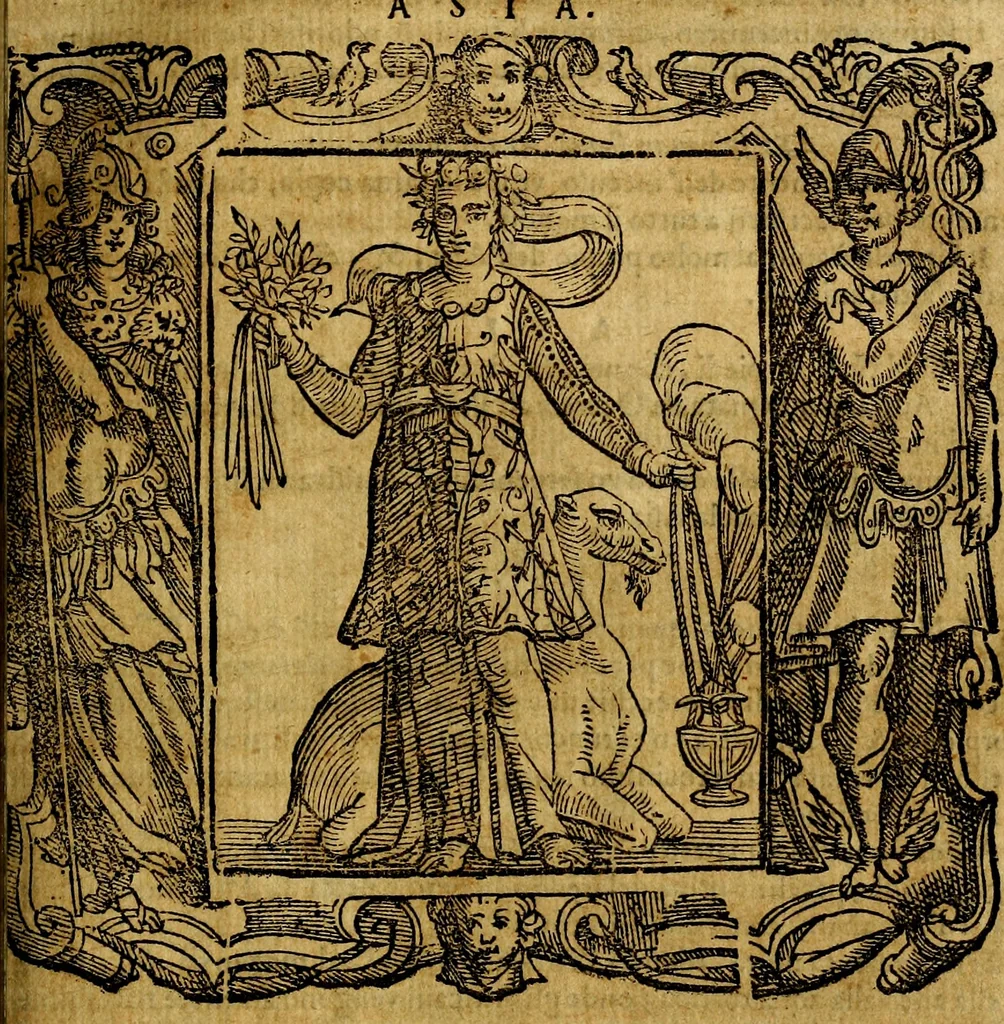 An illustration from Iconologia di Cesare Ripa Perugina ... Nella quale si descrivono diverse imagini di virtù, vitij, affetti, passioni humane, arti discipline, humori, elementi, corpi celesti, prouincie d'Italia, fiumi, tutte le parti del mondo, ed altre infinite materie. Opera utile ad oratori, predicatori, poeti pittori, sculptori, disegnatori, e ad ogni studioso, per inuentar concetti, emblemi, ed imprese, per diuisare qualsiuoglia appatato nuttiale, funerale, trionfale. Per rappresentar poemi drammatici, e per figurare co'suoi propij simboli ciò, che può cadere in pensiero humano. Ampliata ultimamente dallo stresso autore di CC. imagini, e erricchita di molti discorsi pieni di varia eruditione .., 1613, leaf 480