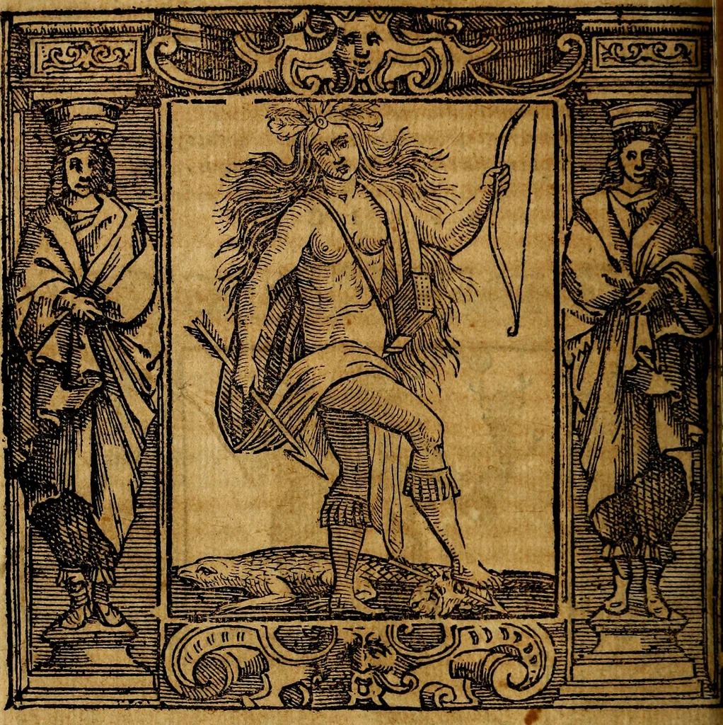 An illustration from Iconologia di Cesare Ripa Perugina ... Nella quale si descrivono diverse imagini di virtù, vitij, affetti, passioni humane, arti discipline, humori, elementi, corpi celesti, prouincie d'Italia, fiumi, tutte le parti del mondo, ed altre infinite materie. Opera utile ad oratori, predicatori, poeti pittori, sculptori, disegnatori, e ad ogni studioso, per inuentar concetti, emblemi, ed imprese, per diuisare qualsiuoglia appatato nuttiale, funerale, trionfale. Per rappresentar poemi drammatici, e per figurare co'suoi propij simboli ciò, che può cadere in pensiero humano. Ampliata ultimamente dallo stresso autore di CC. imagini, e erricchita di molti discorsi pieni di varia eruditione .., 1613, leaf 483